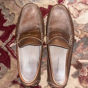Banana Republic Tan Leather Slip-On Loafers Sz 11 Mens